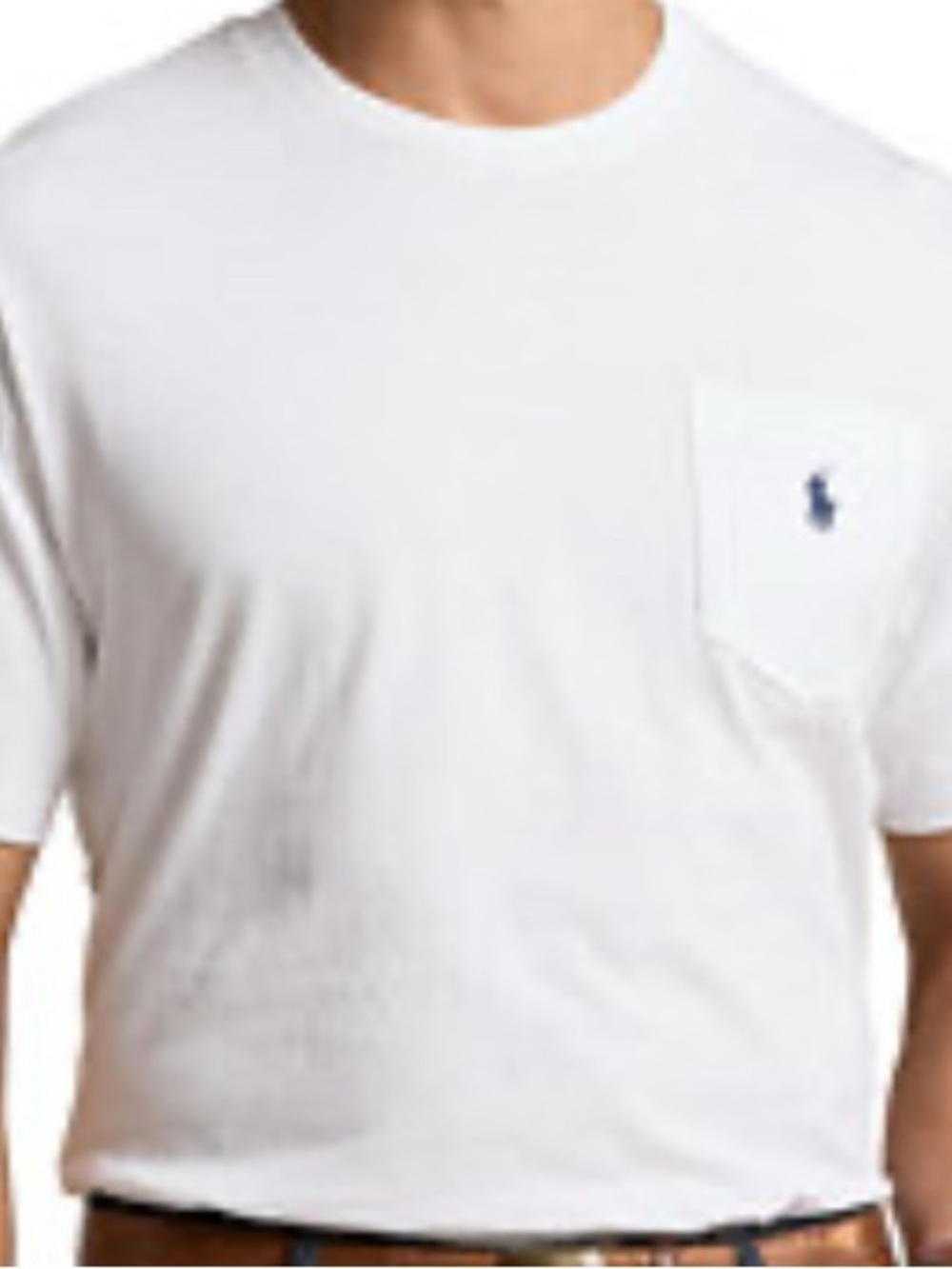 Vintage Polo Country Ralph Lauren single-stitch pocket tee in crisp white